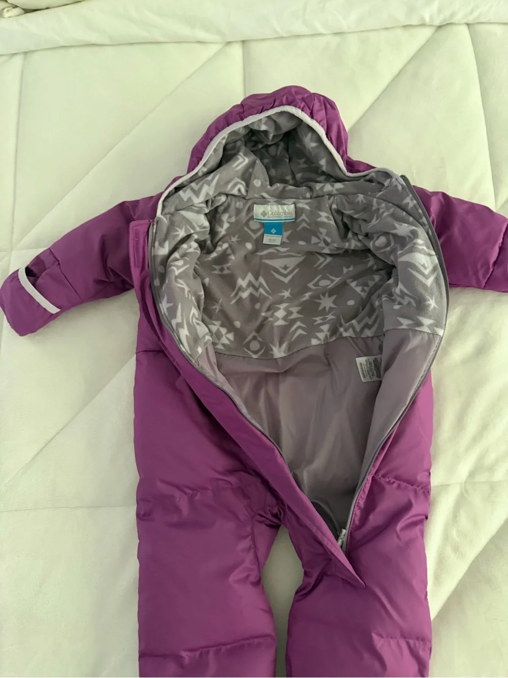 Columbia Purple Infant Hooded Snowsuit One-Piece